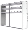 20-7858-3 Square back shelf unit 72"Wide x 18.5"Deep x 58"High with 3 shelves