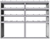 20-7858-4 Square back shelf unit 72"Wide x 18.5"Deep x 58"High with 4 shelves