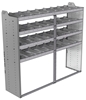 20-7863-4 Square back shelf unit 72"Wide x 18.5"Deep x 63"High with 4 shelves
