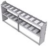 20-8136-2 Square back shelf unit 84"Wide x 11.5"Deep x 36"High with 2 shelves