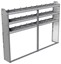 20-8158-3 Square back shelf unit 84"Wide x 11.5"Deep x 58"High with 3 shelves