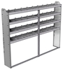 20-8163-4 Square back shelf unit 84"Wide x 11.5"Deep x 63"High with 4 shelves