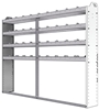 20-8163-4 Square back shelf unit 84"Wide x 11.5"Deep x 63"High with 4 shelves