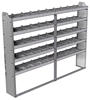 20-8163-5 Square back shelf unit 84"Wide x 11.5"Deep x 63"High with 5 shelves