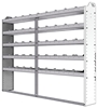 20-8163-5 Square back shelf unit 84"Wide x 11.5"Deep x 63"High with 5 shelves