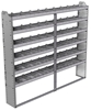 20-8172-6 Square back shelf unit 84"Wide x 11.5"Deep x 72"High with 6 shelves