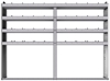 20-8363-4 Square back shelf unit 84"Wide x 13.5"Deep x 63"High with 4 shelves