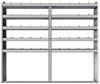 20-8372-5 Square back shelf unit 84"Wide x 13.5"Deep x 72"High with 5 shelves