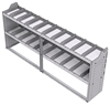 20-8536-2 Square back shelf unit 84"Wide x 15.5"Deep x 36"High with 2 shelves