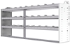 20-8536-3 Square back shelf unit 84"Wide x 15.5"Deep x 36"High with 3 shelves