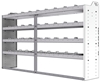 20-8548-4 Square back shelf unit 84"Wide x 15.5"Deep x 48"High with 4 shelves