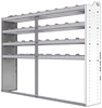 20-8563-4 Square back shelf unit 84"Wide x 15.5"Deep x 63"High with 4 shelves
