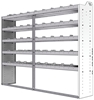 20-8563-5 Square back shelf unit 84"Wide x 15.5"Deep x 63"High with 5 shelves