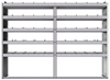 20-8563-5 Square back shelf unit 84"Wide x 15.5"Deep x 63"High with 5 shelves