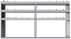 20-8848-3 Square back shelf unit 84"Wide x 18.5"Deep x 48"High with 3 shelves