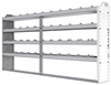 20-9148-4 Square back shelf unit 96"Wide x 11.5"Deep x 48"High with 4 shelves