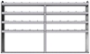 20-9158-4 Square back shelf unit 96"Wide x 11.5"Deep x 58"High with 4 shelves