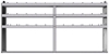 20-9348-3 Square back shelf unit 96"Wide x 13.5"Deep x 48"High with 3 shelves