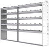 20-9363-5 Square back shelf unit 96"Wide x 13.5"Deep x 63"High with 5 shelves