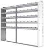 20-9372-5 Square back shelf unit 96"Wide x 13.5"Deep x 72"High with 5 shelves