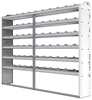20-9372-6 Square back shelf unit 96"Wide x 13.5"Deep x 72"High with 6 shelves