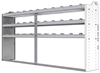 20-9548-3 Square back shelf unit 96"Wide x 15.5"Deep x 48"High with 3 shelves