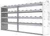 20-9548-4 Square back shelf unit 96"Wide x 15.5"Deep x 48"High with 4 shelves