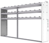 20-9558-3 Square back shelf unit 96"Wide x 15.5"Deep x 58"High with 3 shelves