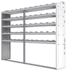 20-9572-5 Square back shelf unit 96"Wide x 15.5"Deep x 72"High with 5 shelves
