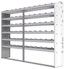 20-9572-6 Square back shelf unit 96"Wide x 15.5"Deep x 72"High with 6 shelves