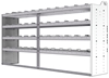 20-9848-4 Square back shelf unit 96"Wide x 18.5"Deep x 48"High with 4 shelves