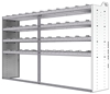 20-9858-4 Square back shelf unit 96"Wide x 18.5"Deep x 58"High with 4 shelves