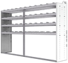 20-9863-4 Square back shelf unit 96"Wide x 18.5"Deep x 63"High with 4 shelves