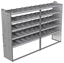 20-9863-5 Square back shelf unit 96"Wide x 18.5"Deep x 63"High with 5 shelves