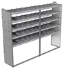20-9872-5 Square back shelf unit 96"Wide x 18.5"Deep x 72"High with 5 shelves