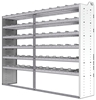 20-9872-6 Square back shelf unit 96"Wide x 18.5"Deep x 72"High with 6 shelves