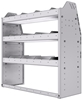 21-3336-3 Profiled back shelf unit 36"Wide x 13.5"Deep x 36"High with 3 shelves