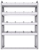 21-3348-4 Profiled back shelf unit 36"Wide x 13.5"Deep x 48"High with 4 shelves