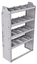 21-3358-4 Profiled back shelf unit 36"Wide x 13.5"Deep x 58"High with 4 shelves