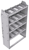 21-3358-4 Profiled back shelf unit 36"Wide x 13.5"Deep x 58"High with 4 shelves