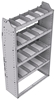 21-3363-4 Profiled back shelf unit 36"Wide x 13.5"Deep x 63"High with 4 shelves