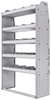 21-3363-5 Profiled back shelf unit 36"Wide x 13.5"Deep x 63"High with 5 shelves