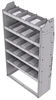 21-3363-5 Profiled back shelf unit 36"Wide x 13.5"Deep x 63"High with 5 shelves