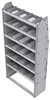 21-3372-6 Profiled back shelf unit 36"Wide x 13.5"Deep x 72"High with 6 shelves