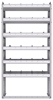 21-3372-6 Profiled back shelf unit 36"Wide x 13.5"Deep x 72"High with 6 shelves