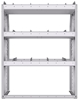 21-3548-3 Profiled back shelf unit 36"Wide x 15.5"Deep x 48"High with 3 shelves