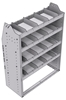 21-3548-4 Profiled back shelf unit 36"Wide x 15.5"Deep x 48"High with 4 shelves