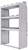 21-3558-3 Profiled back shelf unit 36"Wide x 15.5"Deep x 58"High with 3 shelves
