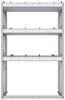 21-3558-3 Profiled back shelf unit 36"Wide x 15.5"Deep x 58"High with 3 shelves