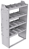 21-3558-4 Profiled back shelf unit 36"Wide x 15.5"Deep x 58"High with 4 shelves